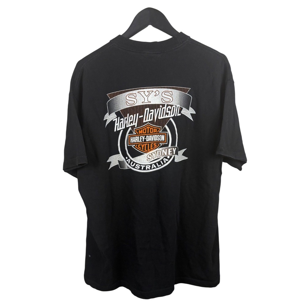 Vintage 1997 Harley Davidson Australia T Shirt XL Sydney Eagle Biker 90s Tee - Picture 2 of 8